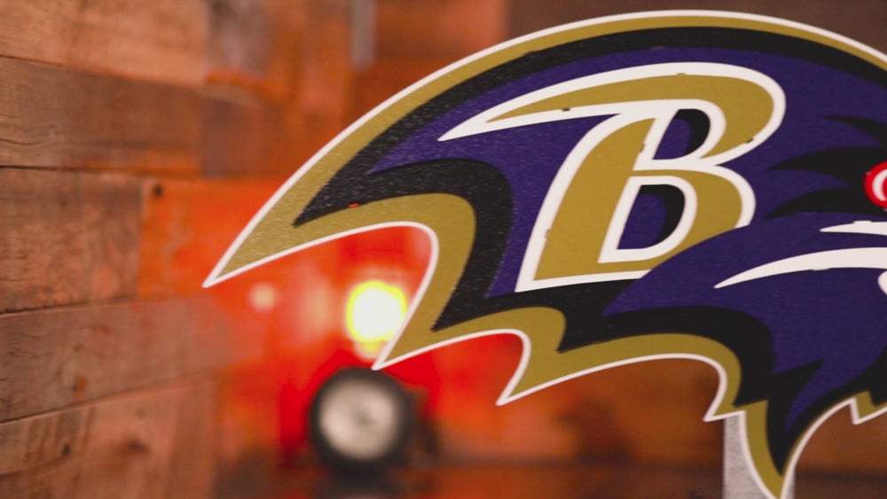 Baltimore Ravens "Raven Mascot" 3D Vintage Metal Wall Art