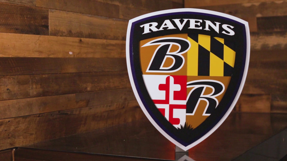Baltimore Ravens "Shield" 3D Vintage Metal Wall Art