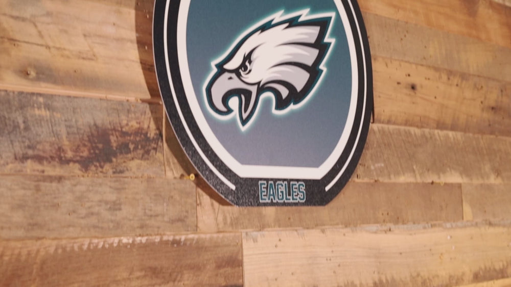 VARSITY Collection- SINGLE Layer Philadelphia Eagles Metal Wall Art