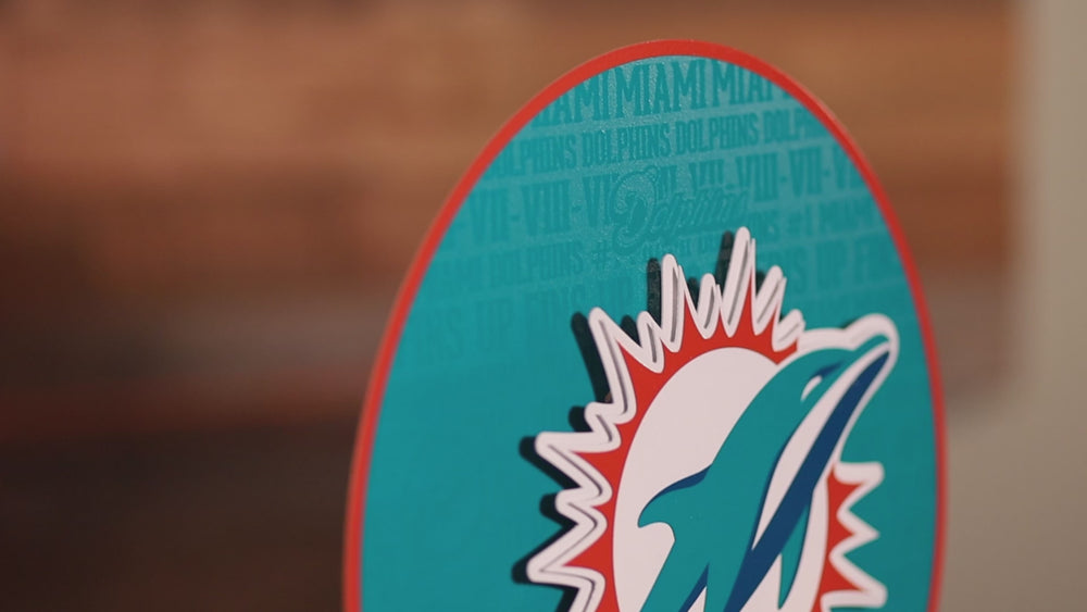 Miami Dolphins CRAFT SERIES 3D Embossed Metal Wall Art