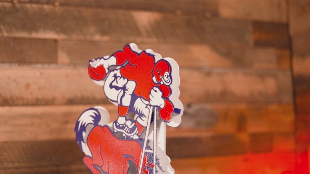 Denver Broncos "1965" Alternate Logo 3D Vintage Metal Wall Art