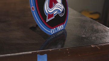 Colorado Avalanche "Double Play" On the Shelf or on the Wall Art