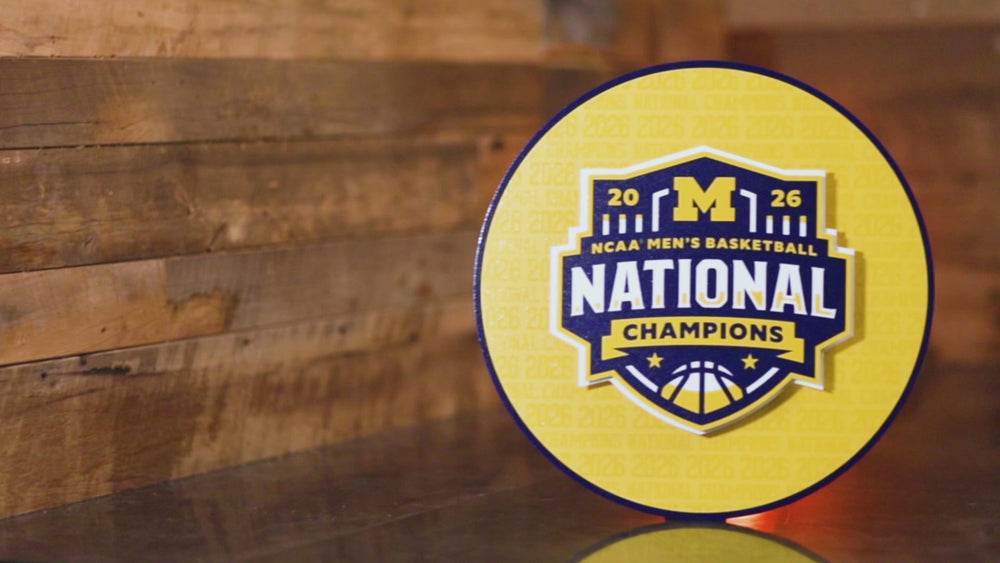 Michigan Wolverines 2026 Men's Basketball National Champions Craft Series 3D Embossed Metal Wall Art