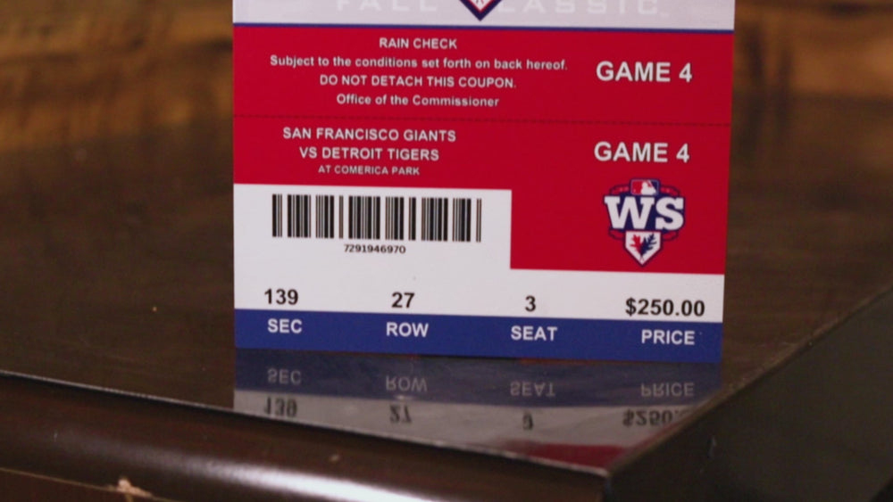 San Francisco Giants 2012 World Series Ticket Stub Single Layer Metal Wall Art