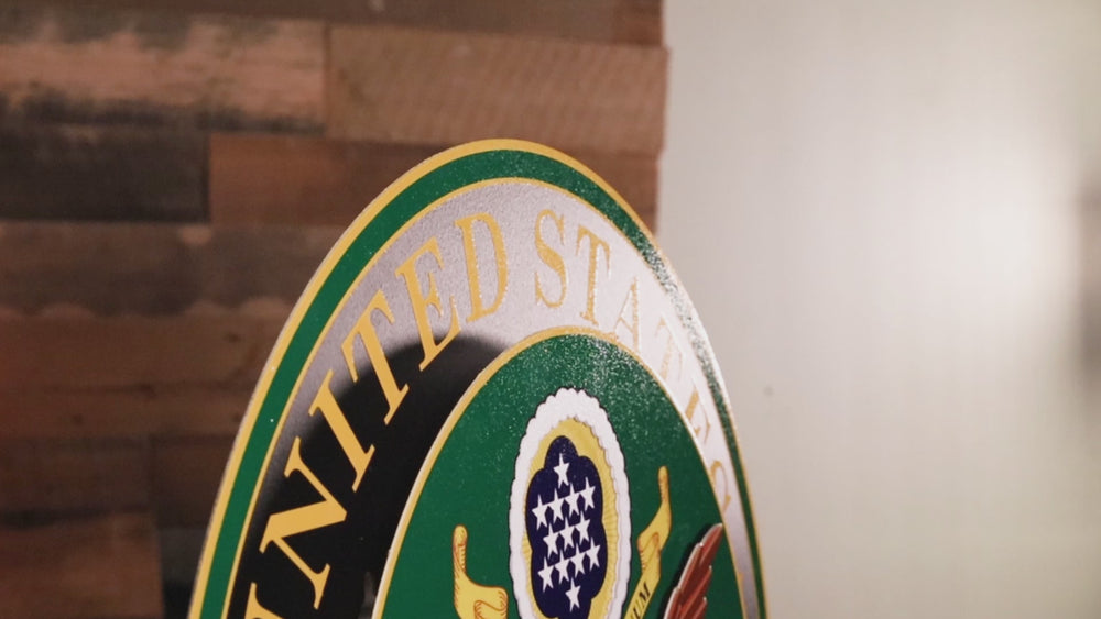 United States Army Seal 3D Vintage Metal Wall Art