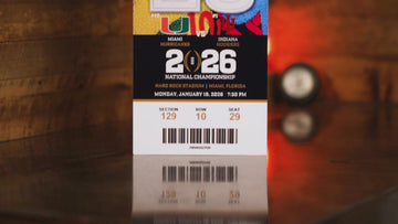 Indiana National Championship PERSONALIZED Ticket Stub Single Layer Metal Wall Art