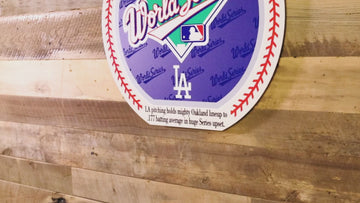 VARSITY Collection- SINGLE Layer Los Angeles Dodgers 1988 World Series Wall Art