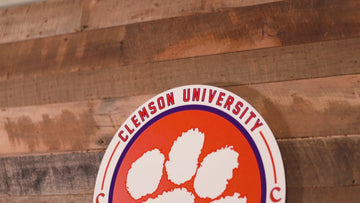 VARSITY Collection- SINGLE Layer Clemson Tigers Metal Wall Art