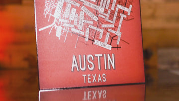Austin, Texas School Street Poster Single Layer Metal Wall Art