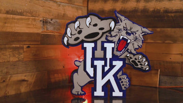 Kentucky "Wildcat over UK" 1989-94, 3D Vintage Metal Wall Art