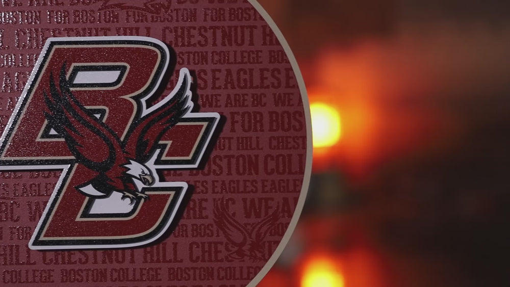 Boston College Eagles CRAFT SERIES 3D Embossed Metal Wall Art