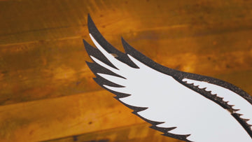 Philadelphia Eagles White Throwback Eagle 3D Vintage Metal Wall Art