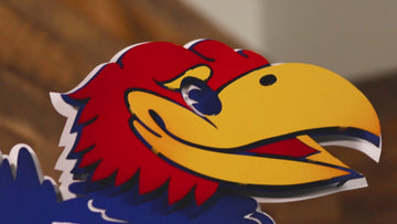 Kansas Jayhawks "BIG JAY MASCOT" 3D Vintage Metal Wall Art