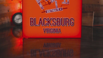 Blacksburg, Virginia School Street Poster Single Layer Metal Wall Art