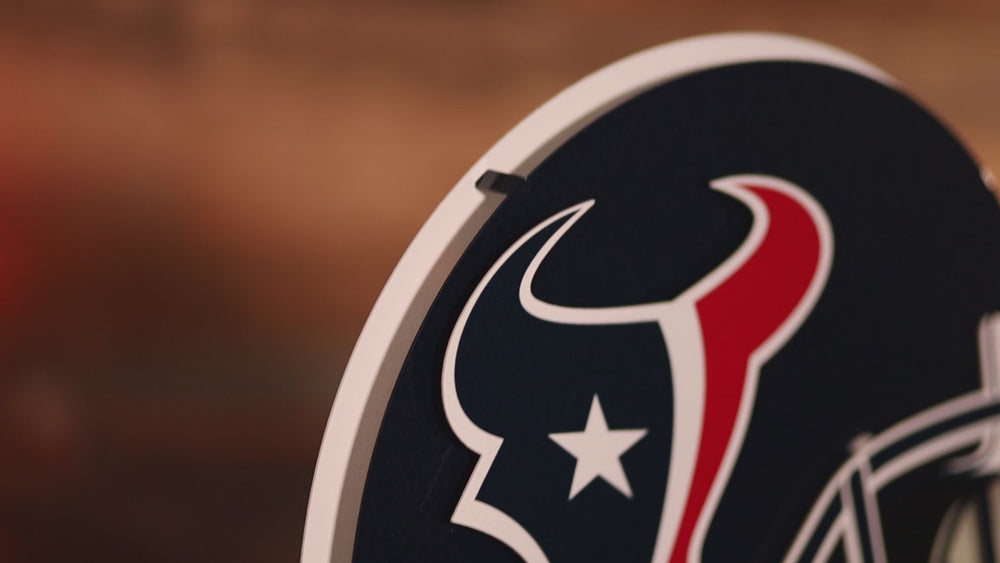 Houston Texans BLITZ Collection - 8 Layer Helmet 3D Vintage Metal Wall Art