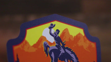 Wyoming State Badge 3D Metal Wall Art