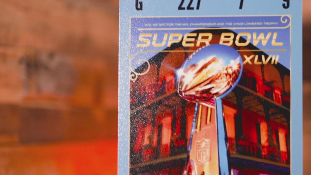 Baltimore Ravens Personalized Super Bowl XLVII Ticket Stub Single Layer Metal Wall Art