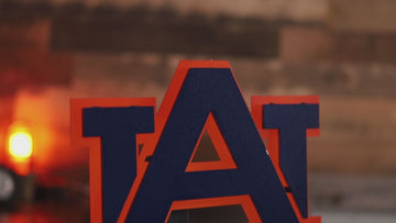 Auburn Tigers "AU" 3D Vintage Metal Wall Art