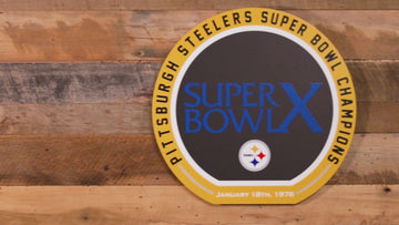 VARSITY Collection- Single Layer Pittsburgh Steelers Super Bowl X  Metal Wall Art