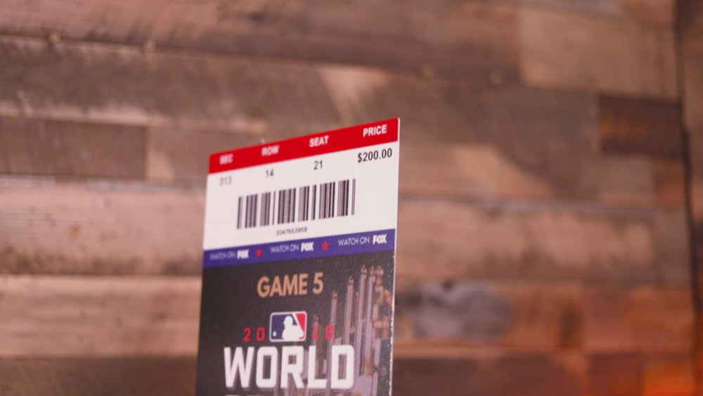 Chicago Cubs 2016 World Series Ticket Stub Single Layer Metal Wall Art
