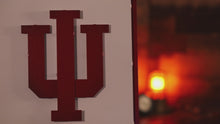 Load and play video in Gallery viewer, Indiana Hoosiers Trident Crimson 3D Vintage Metal Wall Art
