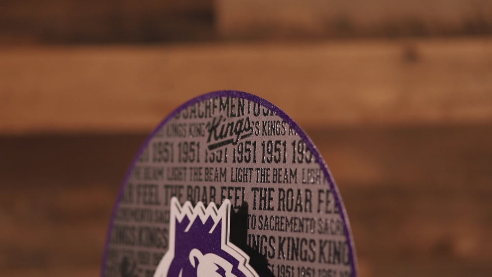 Sacramento Kings CRAFT SERIES 3D Embossed Metal Wall Art