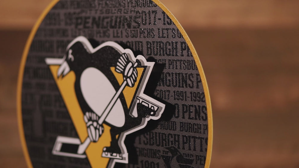 Pittsburgh Penguins CRAFT SERIES 3D Embossed Metal Wall Art