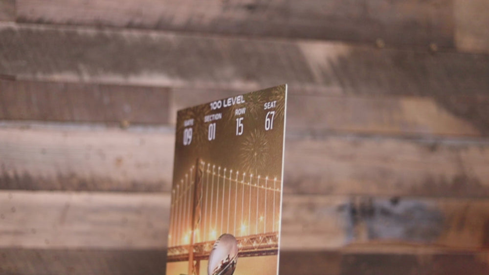 Denver Broncos Super Bowl 50 Ticket Stub Single Layer Metal Wall Art