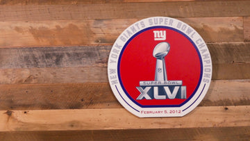 VARSITY Collection- Single Layer New York Giants Super Bowl XLVI Metal Wall Art