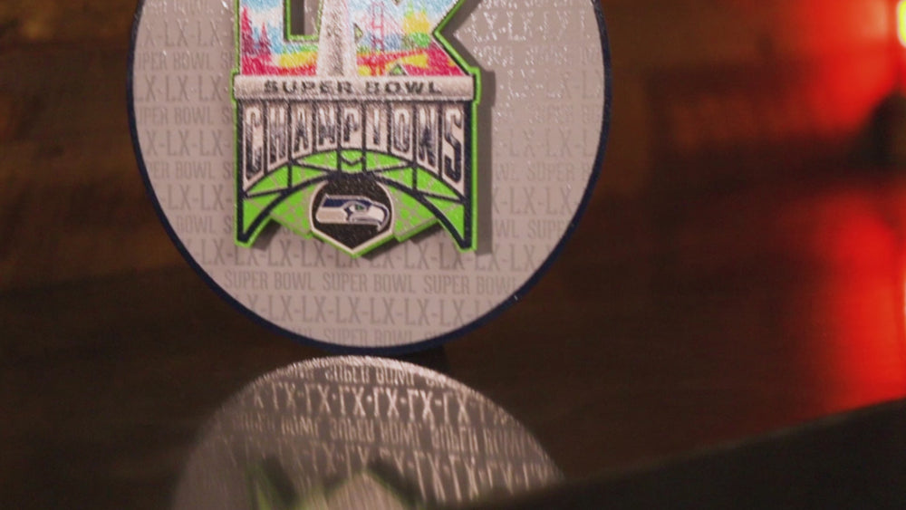 Seattle Seahawks Super Bowl LX CRAFT SERIES 3D Embossed Metal Wall Art