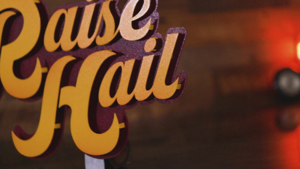 Washington Commanders Raise Hail 3D Vintage Metal Wall Art