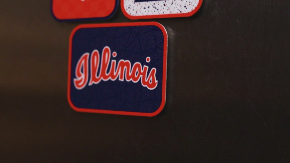 Illinois Fighting Illini - SET of 3 Magnets