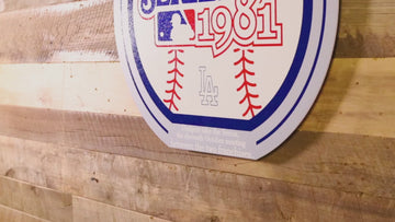 VARSITY Collection- SINGLE Layer Los Angeles Dodgers 1981 World Series Wall Art