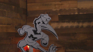 MONOCHROME - Miami Hurricanes "Sebastian the Ibis" 3D Vintage Metal Wall Art