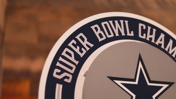 Dallas Cowboys DYNASTY - Super Bowl Wins w/ Replaceable Icon Plate 3D Vintage Metal Wall Art