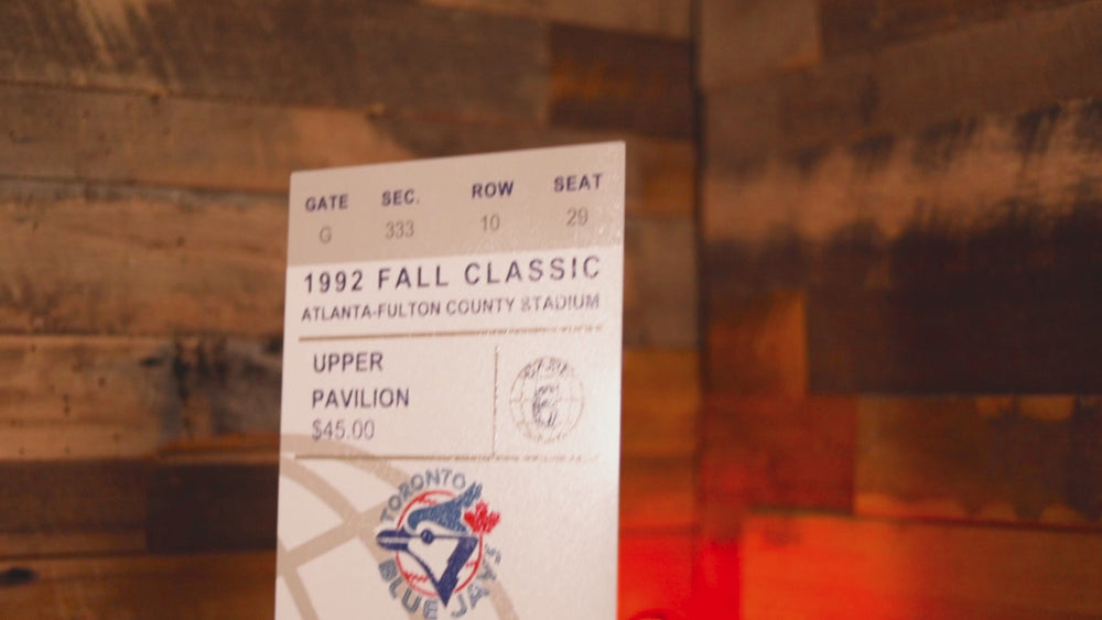 Toronto Blue Jays 1992 World Series Ticket Stub Single Layer Metal Wall Art