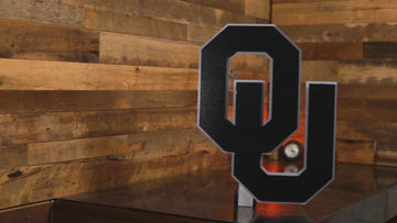 MONOCHROME -- Oklahoma Sooners "OU" Vintage 3D Metal Wall Art