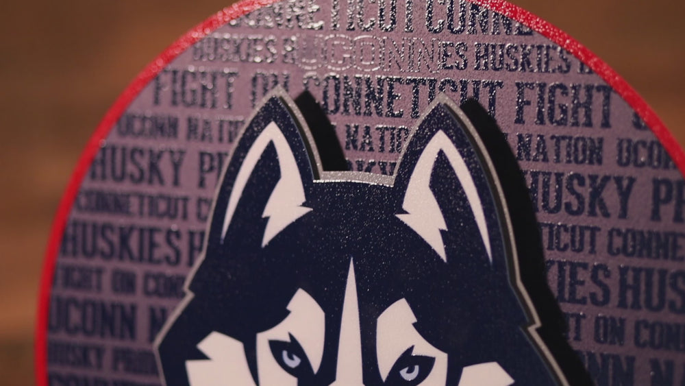 Connecticut UCONN Huskies CRAFT SERIES 3D Metal Wall Art
