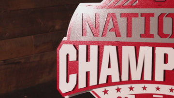 Ohio State Buckeyes OFFICIAL 2024 National Champions 3D Hand Painted Metal Wall Art