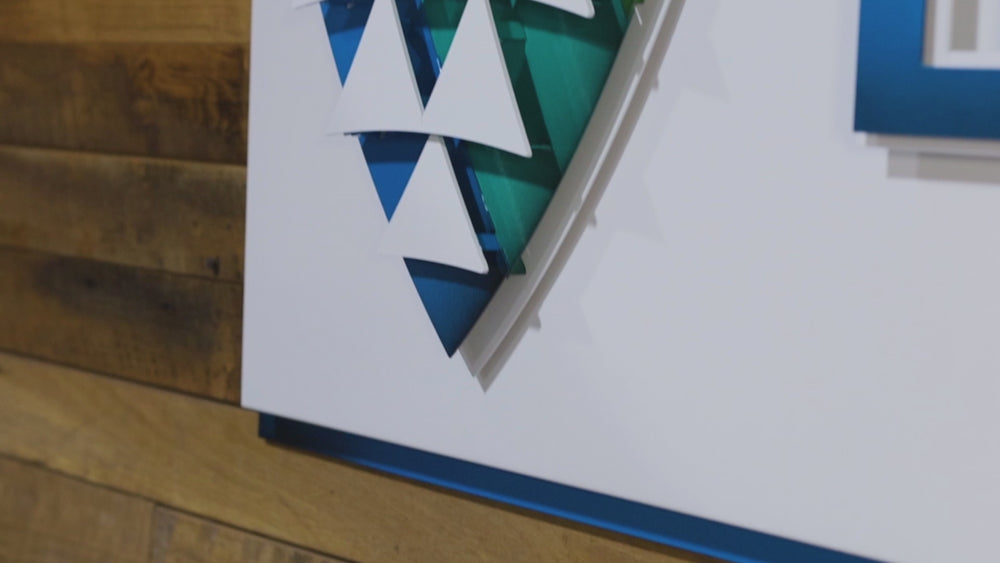 Lineage Full Rectangular Logo 3D Metal Wall Art