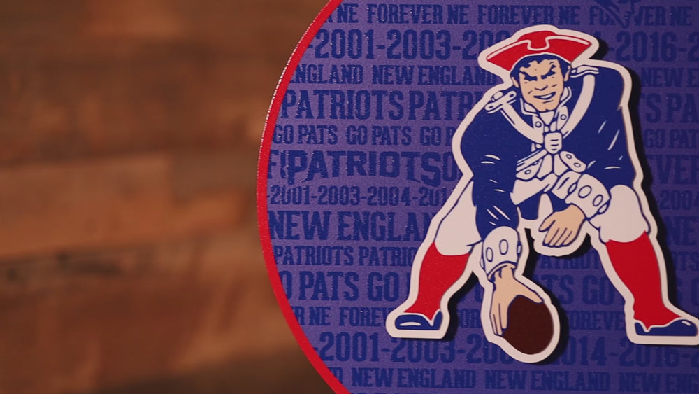 New England Patriots CRAFT SERIES 3D Embossed Metal Wall Art