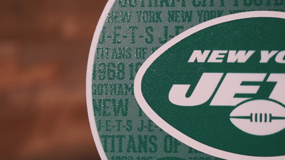 New York Jets CRAFT SERIES 3D Vintage Metal Wall Art