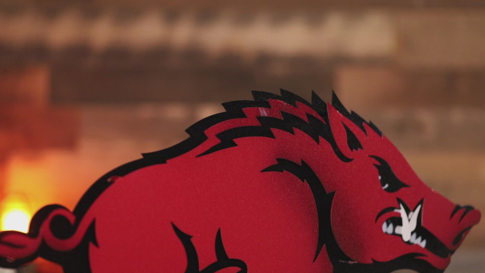 Arkansas Razorbacks "RUNNING TUSK" 3D Vintage Metal Wall Art