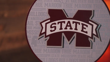 Mississippi State CRAFT SERIES 3D Embossed Metal Wall Art