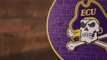East Carolina ECU Pirates CRAFT SERIES 3D Embossed Metal Wall Art