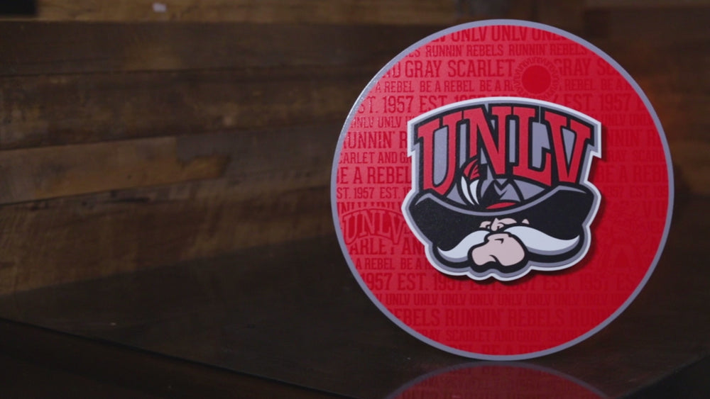 UNLV Rebels CRAFT SERIES 3D Embossed Metal Wall Art