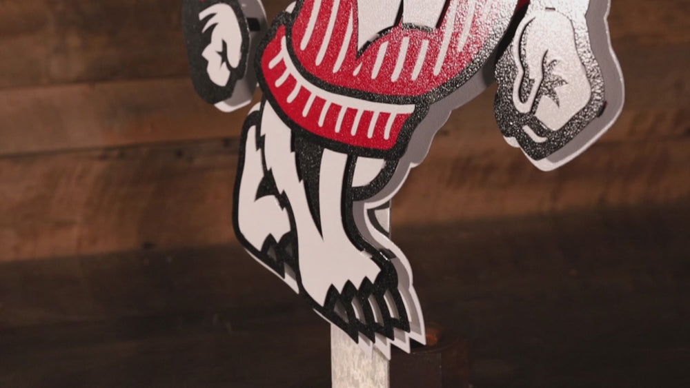 Wisconsin "BADGER"  3D Vintage Metal Wall Art
