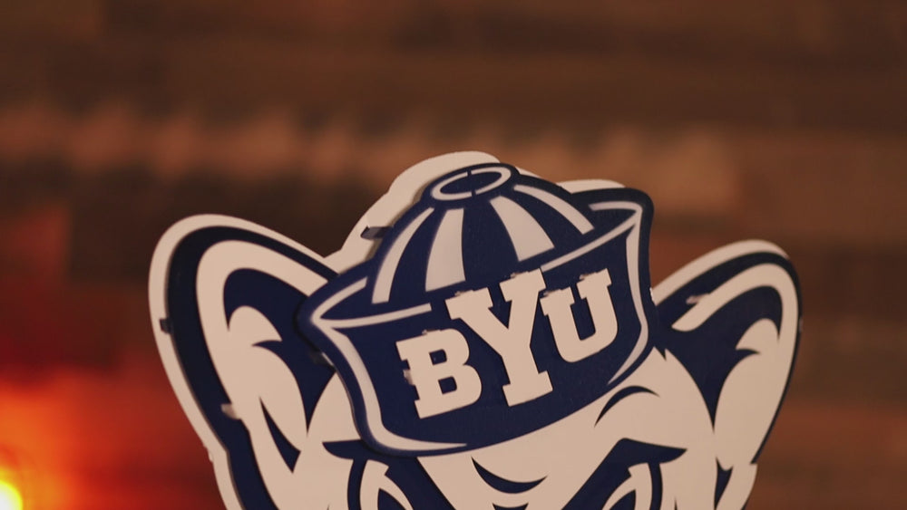 Brigham Young Cougars BYU Sailor Cougar 3D Vintage Metal Wall Art