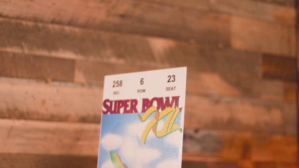 Dallas Cowboys Personalized Super Bowl XII Ticket Stub Single Layer Metal Wall Art