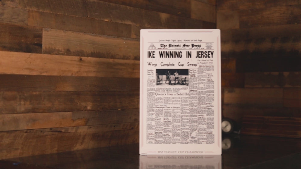 Detroit Free Press Red Wings 1952 Stanley Cup Front Page - APRIL 16, 1952